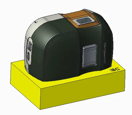 Holder for NIR-S-G1 NIR spectrometer. 3D print data. Picture with scanner.